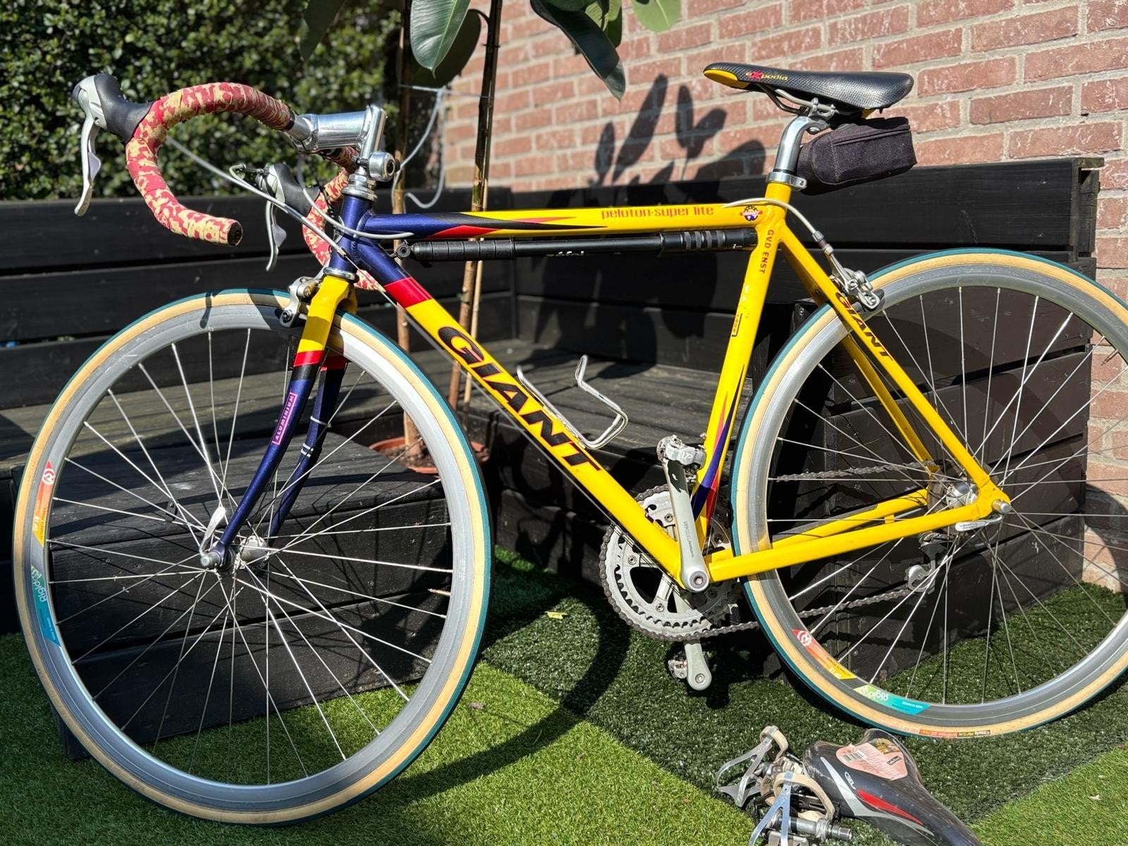 Giant peloton super lite racefiets-26 inch / vintage racefie, Fietsen en Brommers, Fietsen | Racefietsen, Gebruikt, 26 inch, 10 tot 15 versnellingen