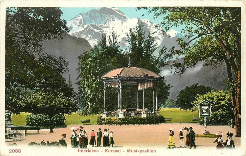 381-198-009 Interlaken Musikpavillon, Verzenden, Voor 1920, Overig Europa