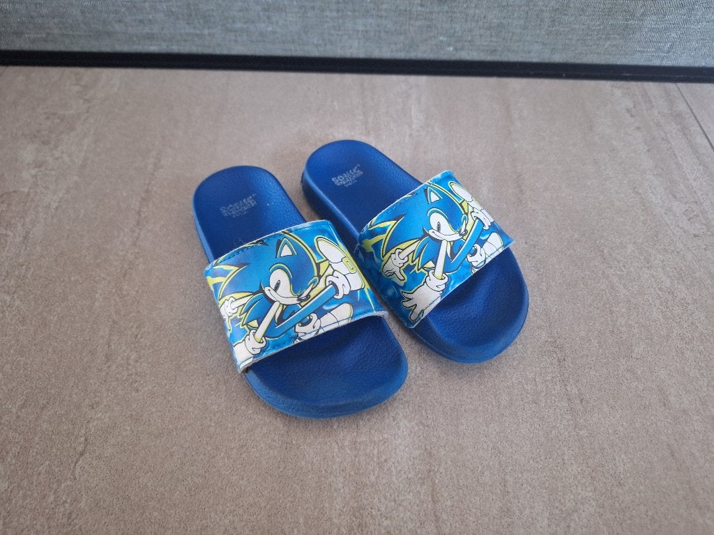 Mooie badslippers van Sonic (maat 28) te koop!, Gebruikt, Overige typen, Ophalen of Verzenden, Jongen