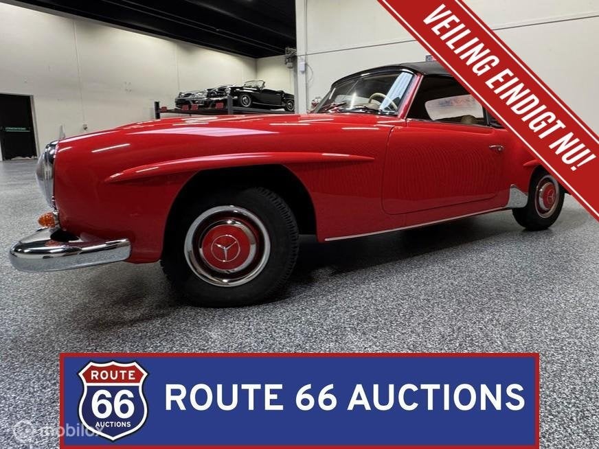 Mercedes-Benz 190 SL | 1961 | Route 66 Auctions, Auto's, Overige carrosserieën, Zwart, Mercedes-Benz, Bedrijf