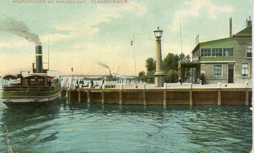Vlaardingen Ansichtkaart  stoomboot, Verzenden, Voor 1920, Zuid-Holland