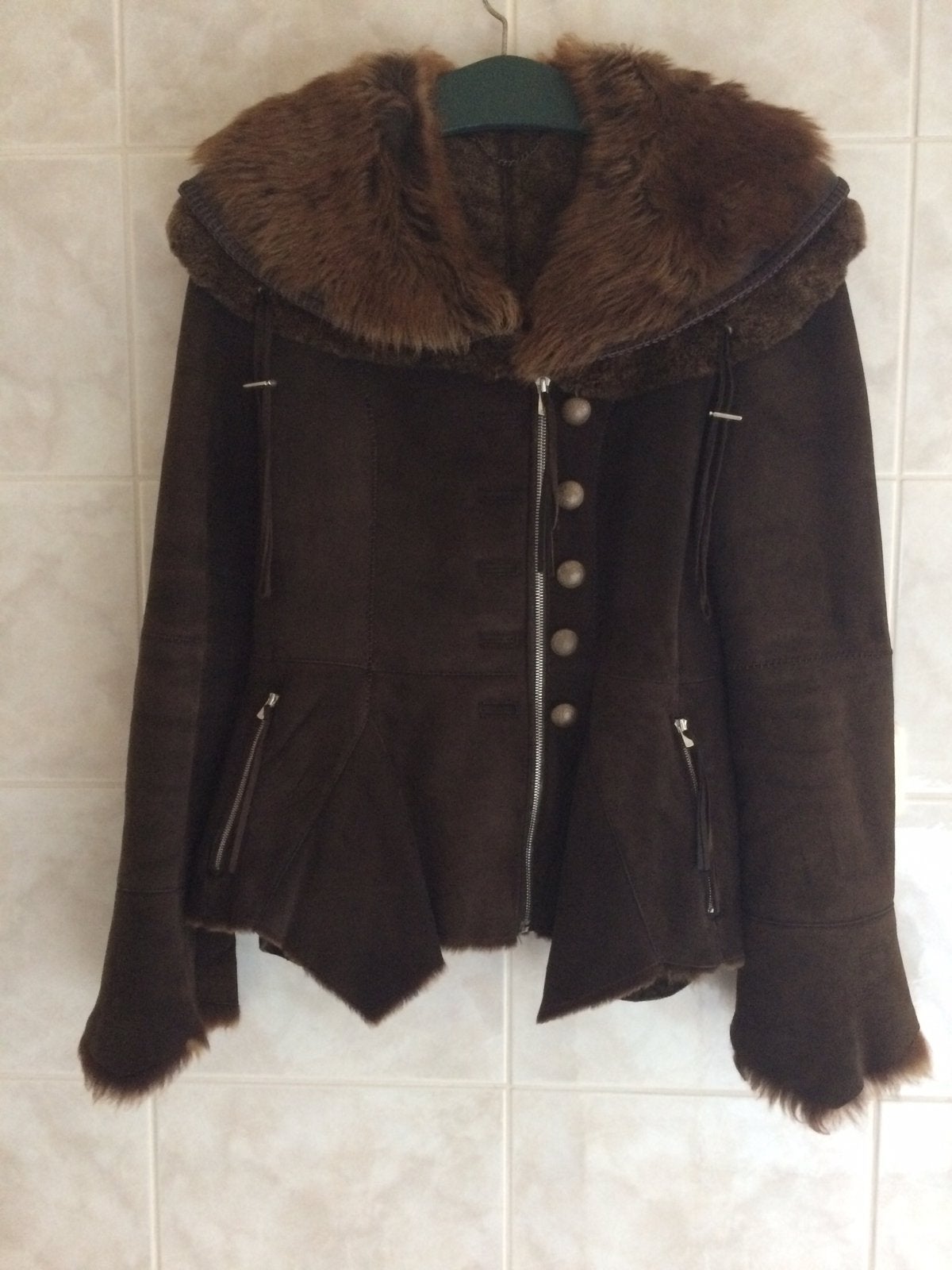lammy coat, Verzenden, Zo goed als nieuw, Maat 38/40 (M), Bruin