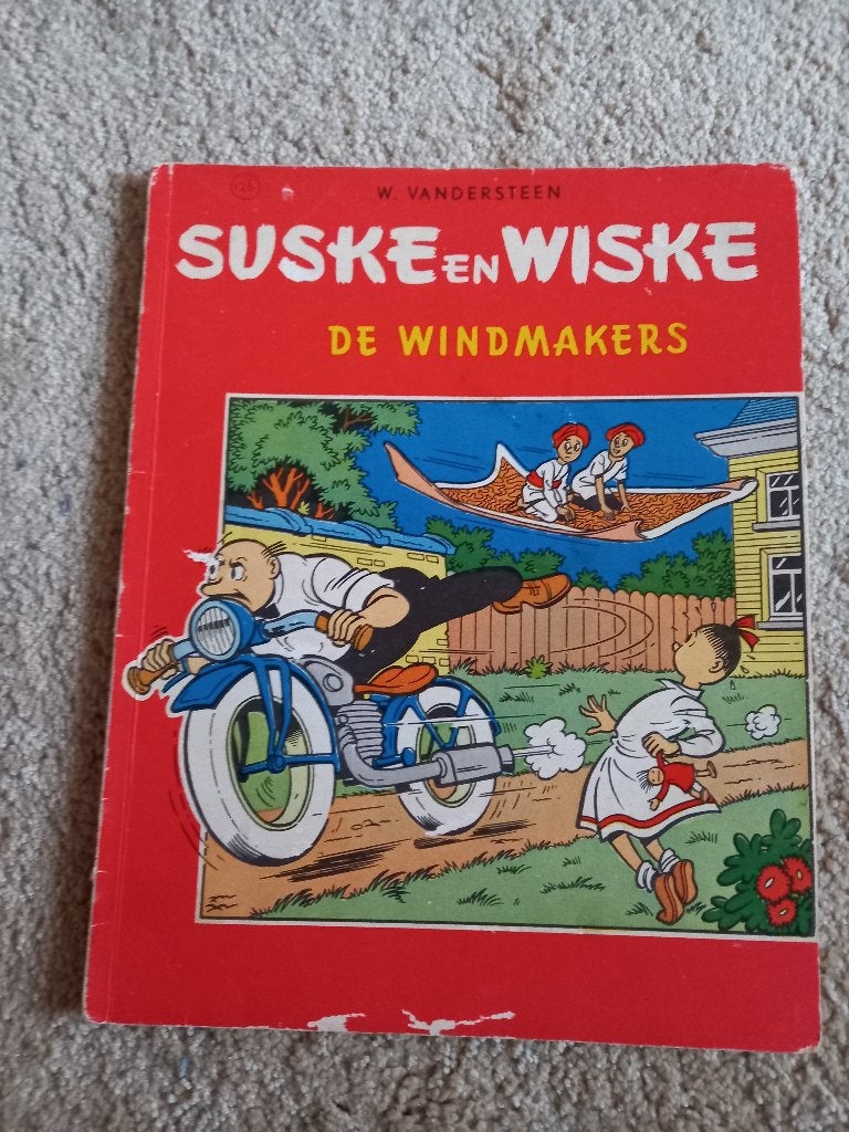 Suske en Wiske TH, NL 2 kleur(3)-De windmakers 3e druk, Gelezen, Willy van der Steen., Eén stripboek, Ophalen of Verzenden