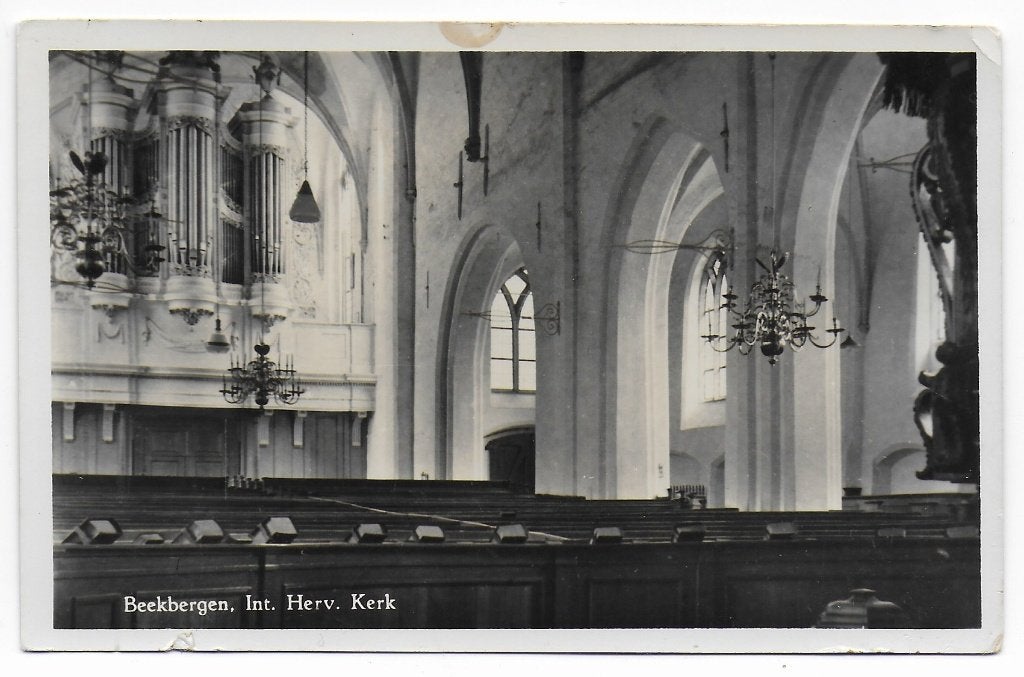 Beekbergen int herv Kerk - Oude Ongelopen ansichtkaart B6892, Ophalen of Verzenden, 1980 tot heden, Gelderland