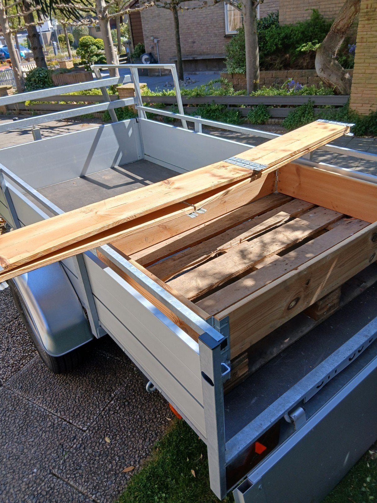 Europallet met 2x pallet rand, Ophalen