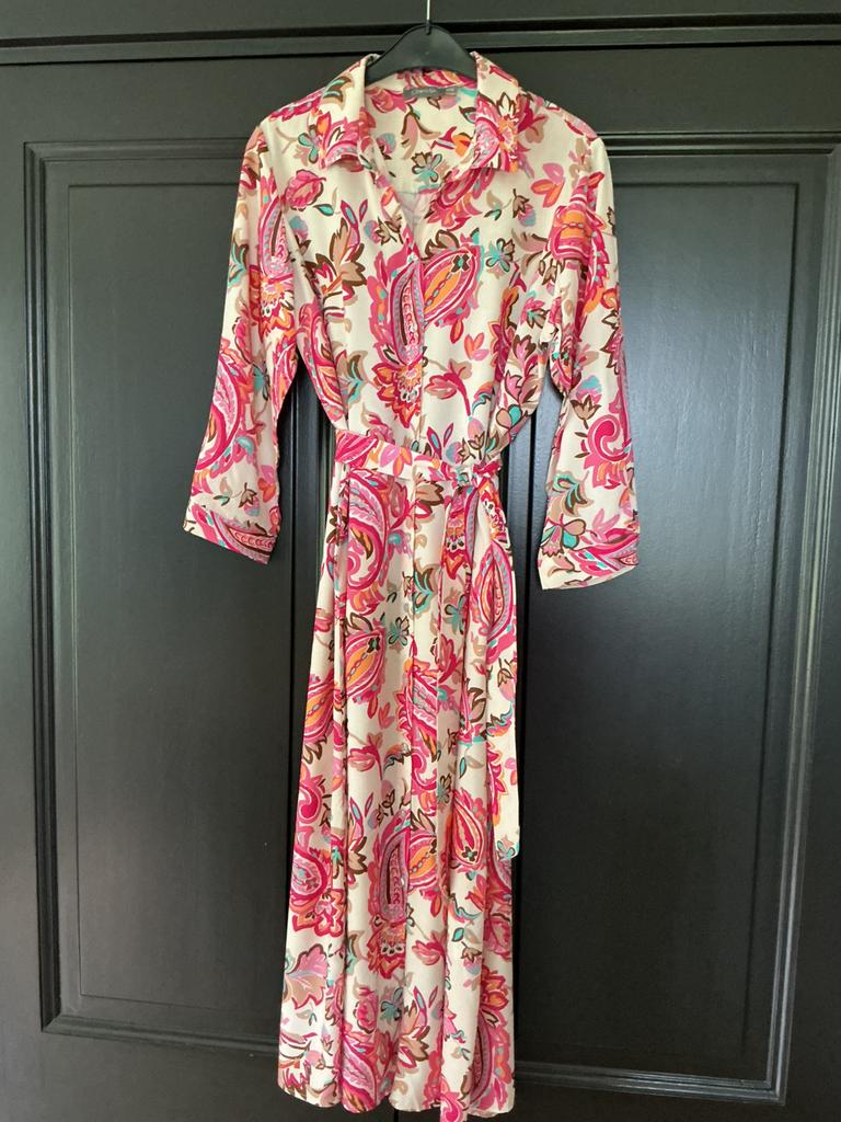 Geisha jurk M, Kleding | Dames, Jurken, Zo goed als nieuw, Maat 38/40 (M), Overige kleuren, Onder de knie, Ophalen of Verzenden