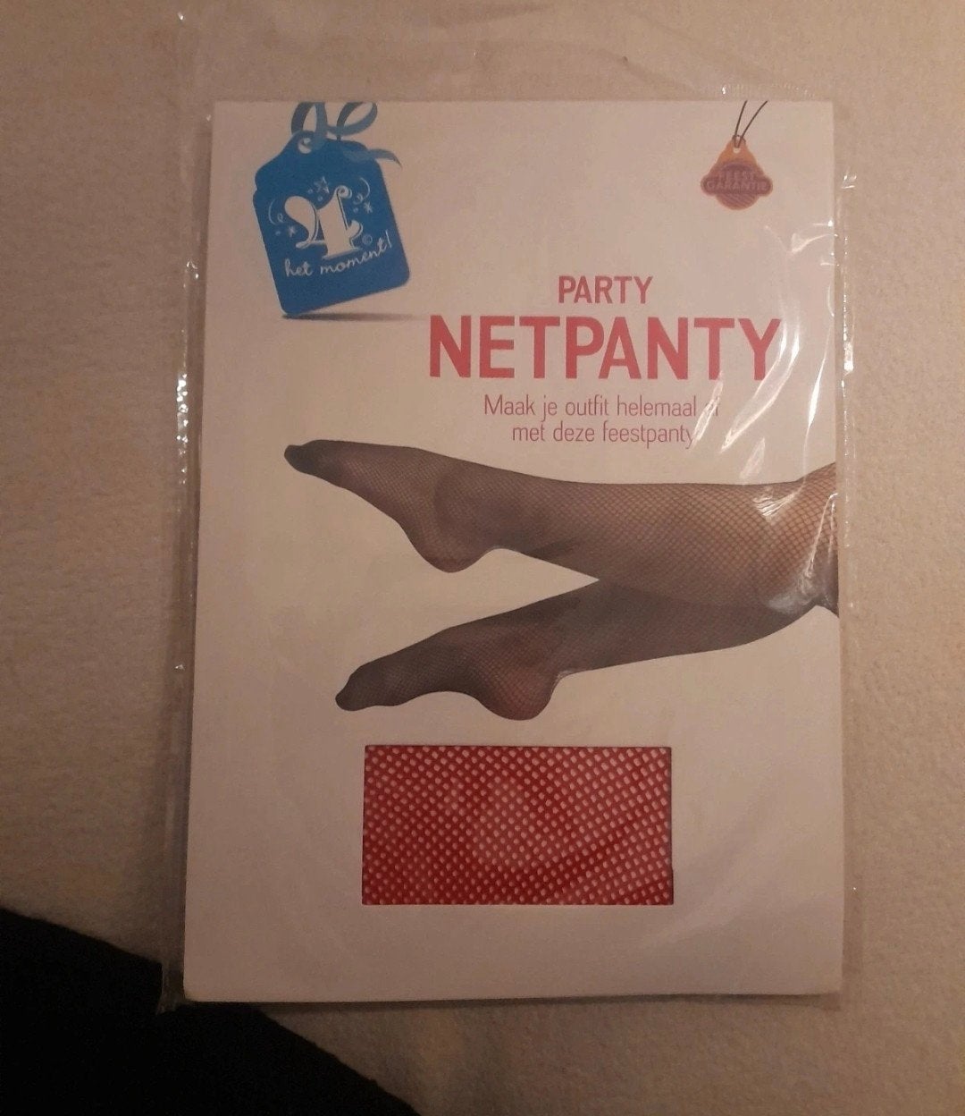 Nieuw! Net panty rood party, D&F, Nieuw, Maat 40/42 (M), Ophalen of Verzenden