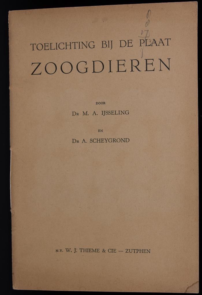 schoolplaat boekje    Nederlandse   Zoogdieren .  , Ophalen of Verzenden, Natuur en Biologie
