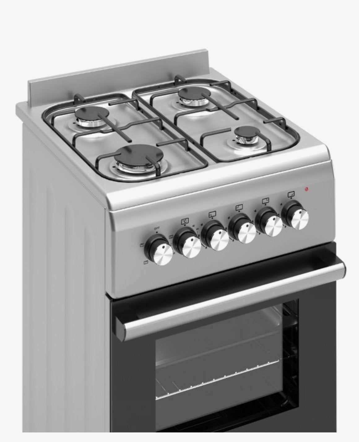 Wiggo Gasfornuis met Elektrische Oven - Zo goed als nieuw, Ophalen, 4 kookzones, Zo goed als nieuw, Gas