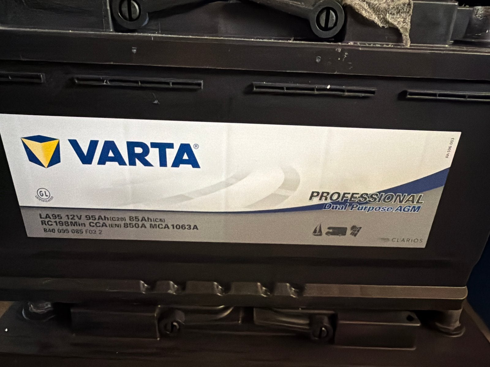 Varta LA95 AGM accu - 95Ah, 850A CCA, Ophalen, Gebruikt, Universele onderdelen