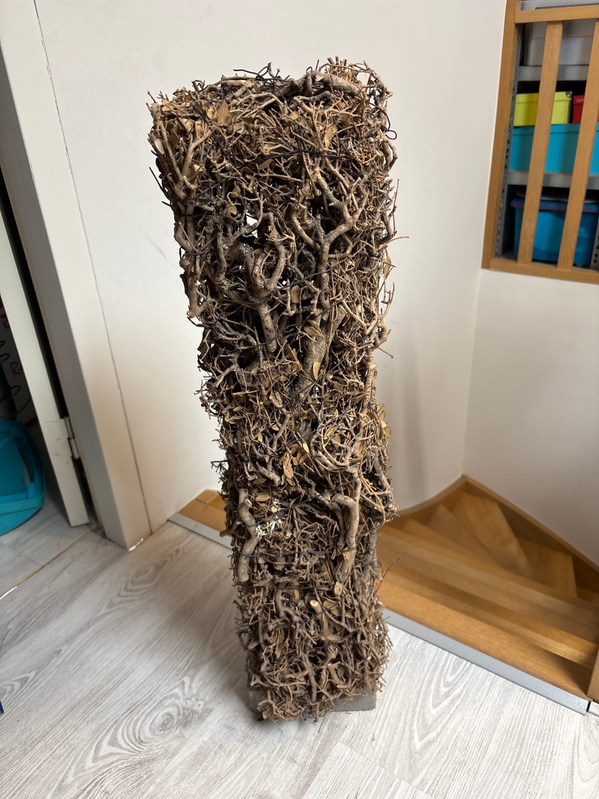 Decoratieve zuil voor bloemschikken, Ophalen, Natuurlijk materiaal, Bruin, Landelijk