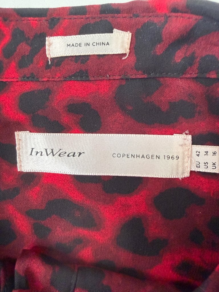 Inwear blouse XL, Maat 46/48 (XL) of groter, Ophalen of Verzenden, Zo goed als nieuw, Rood