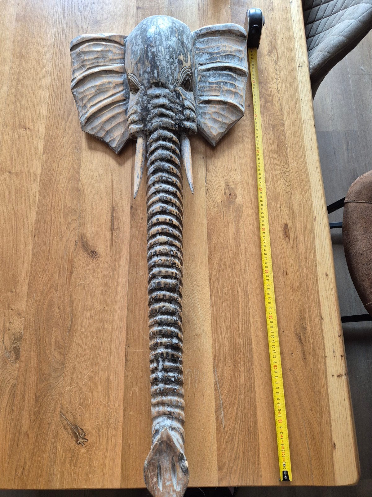 Houten olifant - Wanddecoratie, Ophalen