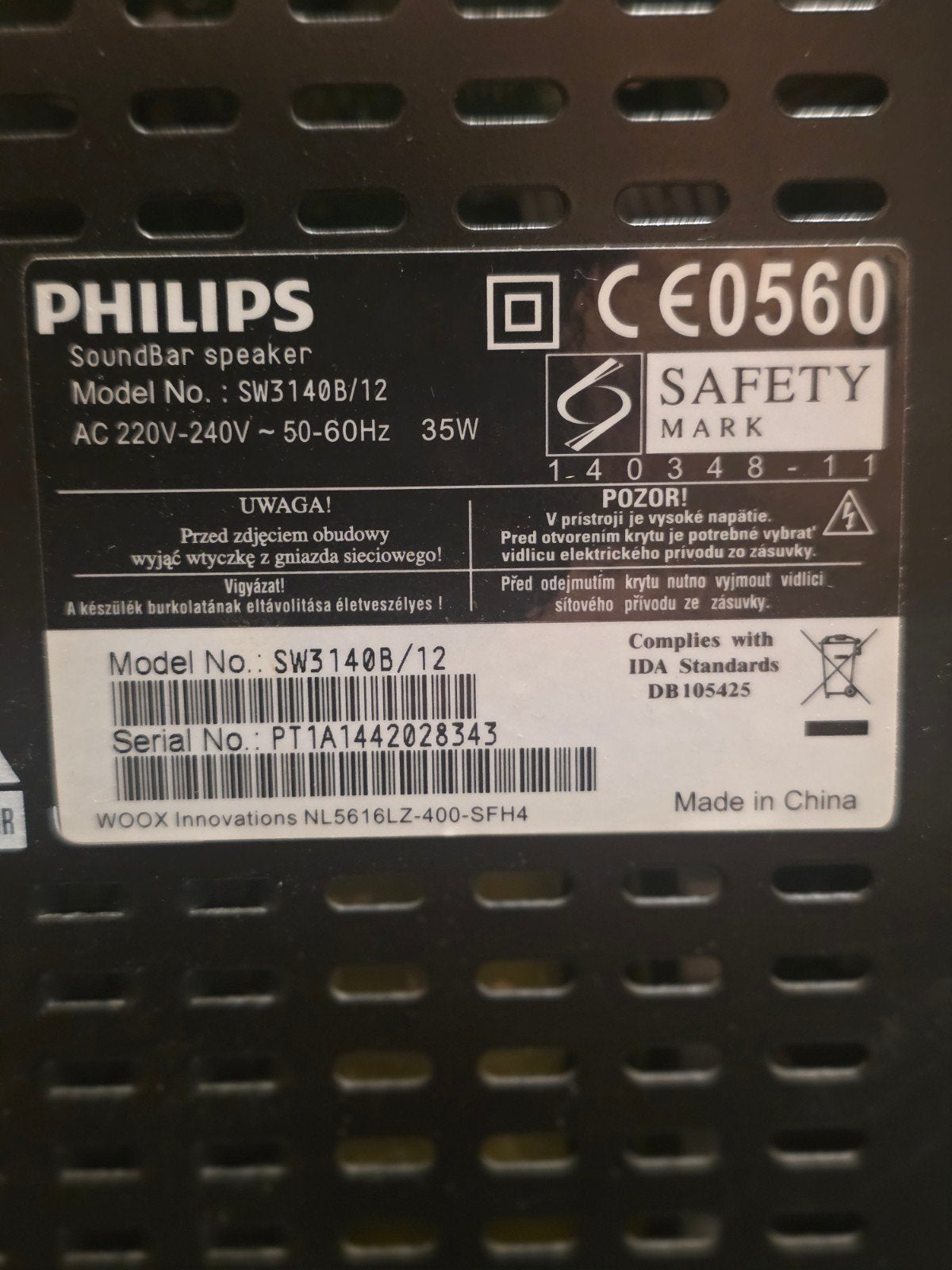 Foto 5 van Philips Soundbar met Subwoofer en Bluetooth (SW3140B/12)