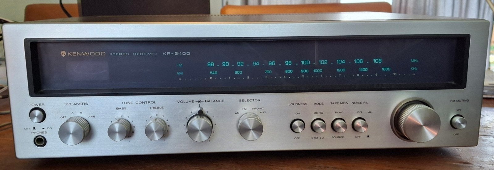 Kenwood KR-2400 Vintage Stereo Receiver Versterker, Ophalen, Gebruikt, Minder dan 60 watt, Overige merken