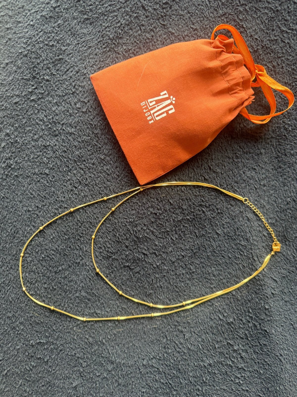 Nieuwe Zag Bijoux RVS Ketting Goudkleurig, Verzenden, Nieuw, Goud, Overige materialen