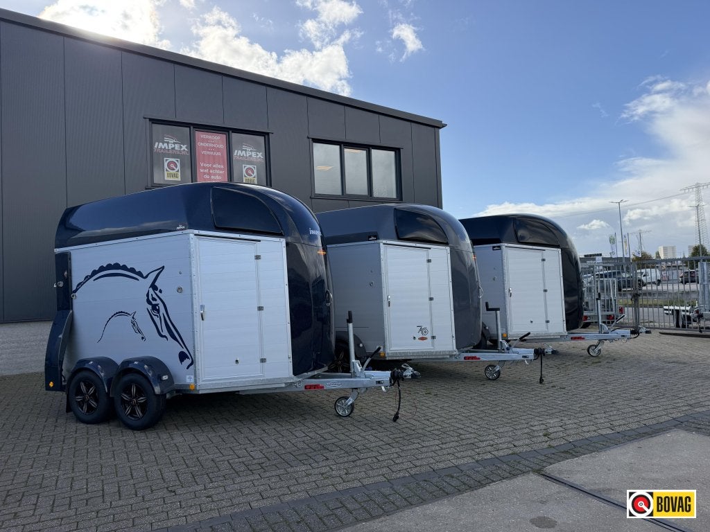 Bij Impex Bockmann Champion R 2-prds alu zadelk 4x CFF, Nieuw, Aluminium, 2-paards trailer