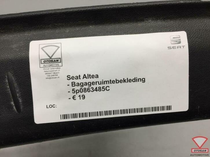 seat altea 5p slotplaat afdekking bagage 5p0863485c, Gebruikt, Autovia A-2, Km 585 585
08760  Martorell, ES, Ophalen of Verzenden