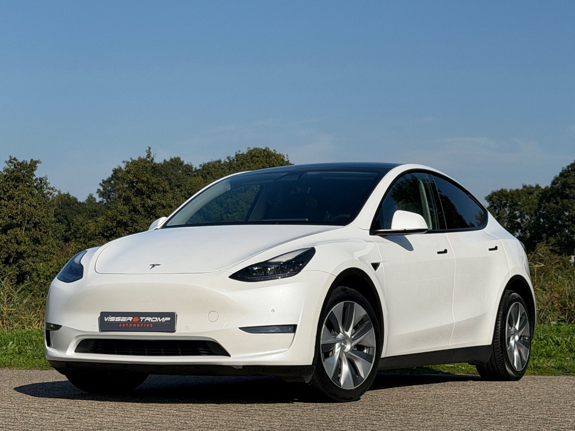 Foto 2 van Tesla MODEL Y Long Range AWD 75 kWh - Pearl White - Panorama