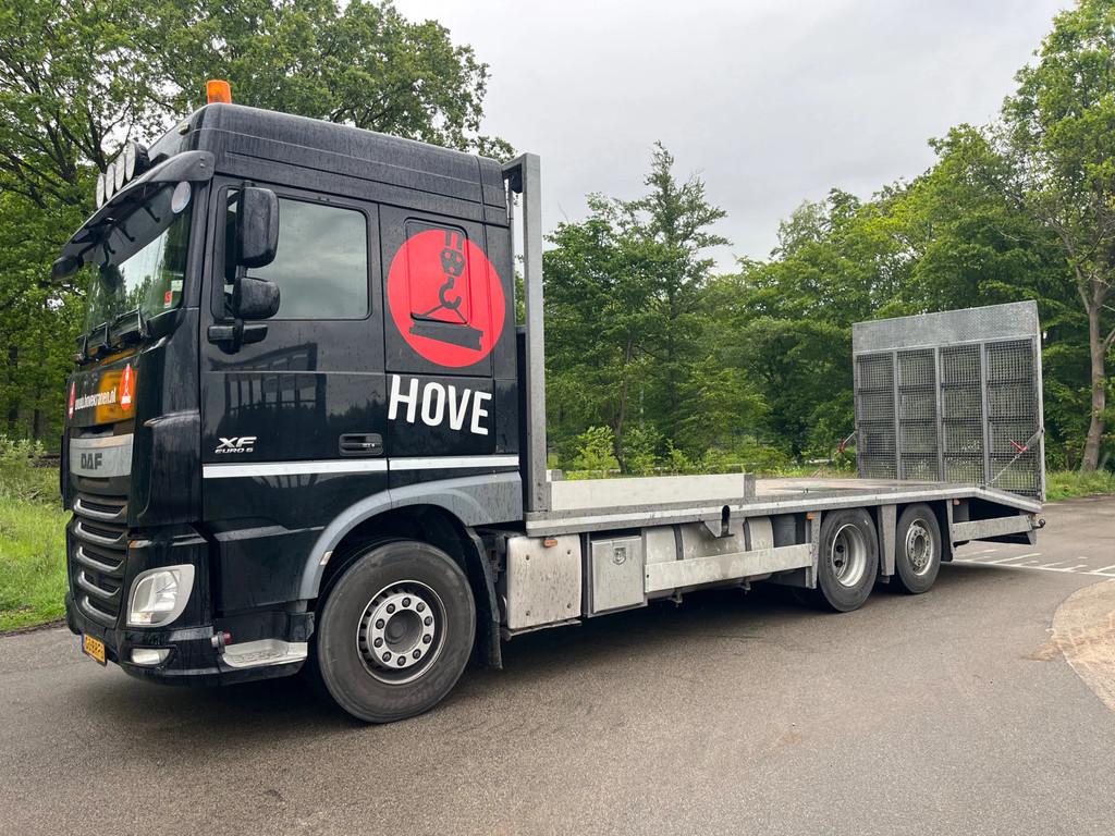 DAF XF 460 H4SN3 oprijwagen machine transport (bj 2016), Automaat, Euro 6, 462 pk, Zwart