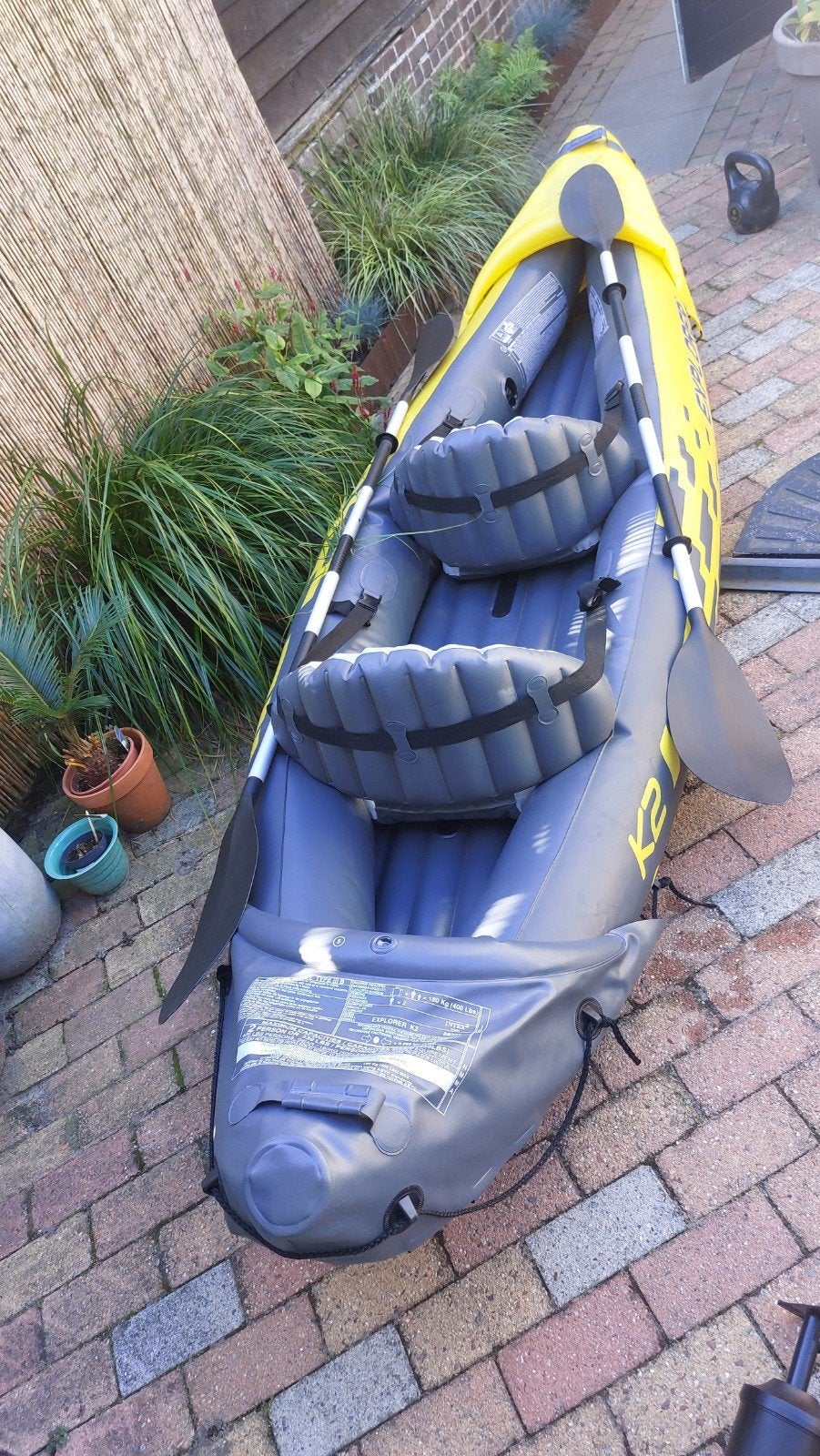 Intex Explorer K2 opblaasbare 2-persoons kajak, Ophalen, Opblaasbaar, Zo goed als nieuw, 2-persoons