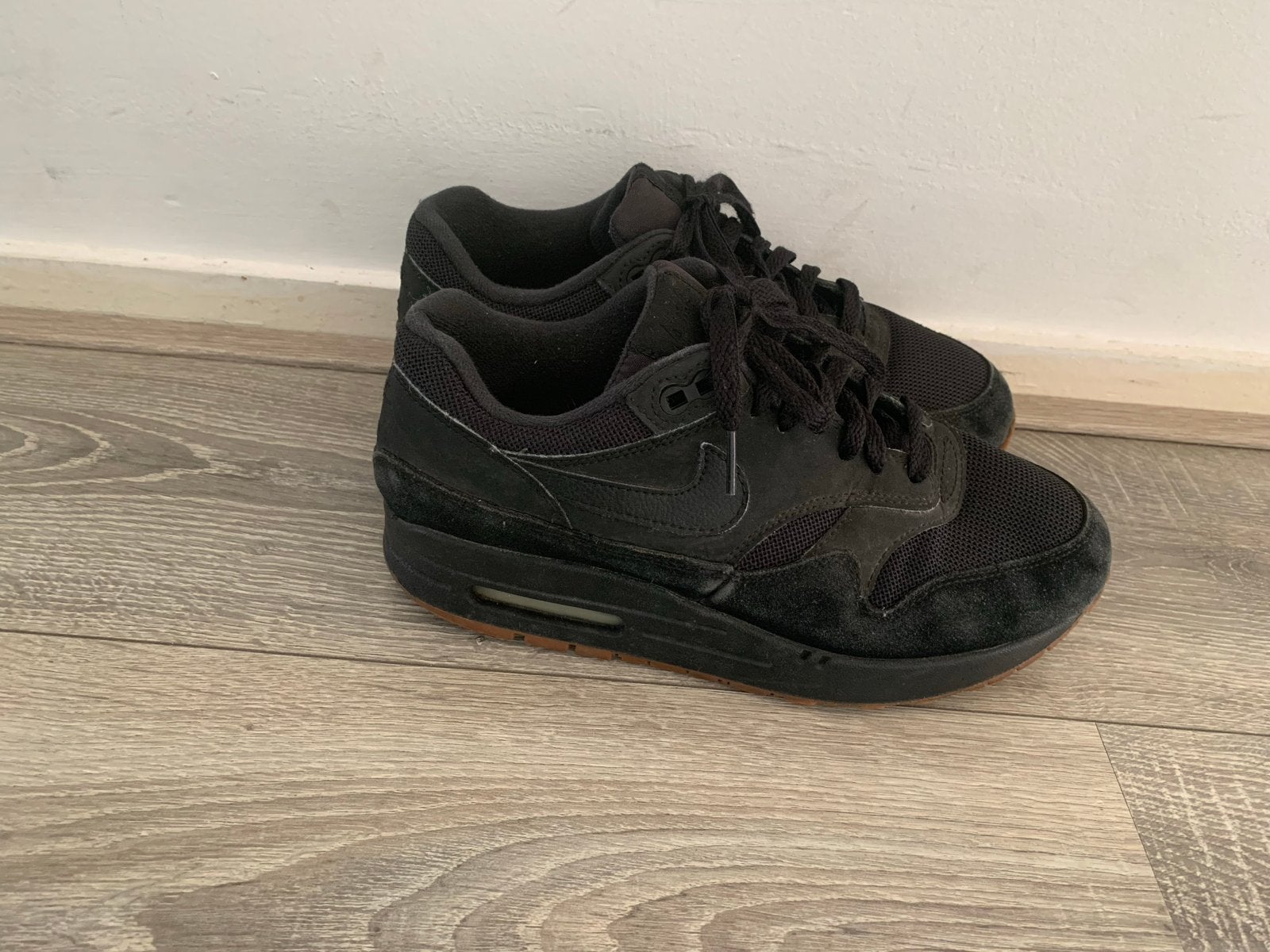 Nike Air Max 1 Essential Zwart, Ophalen of Verzenden, Gedragen, Zwart, Sneakers of Gympen