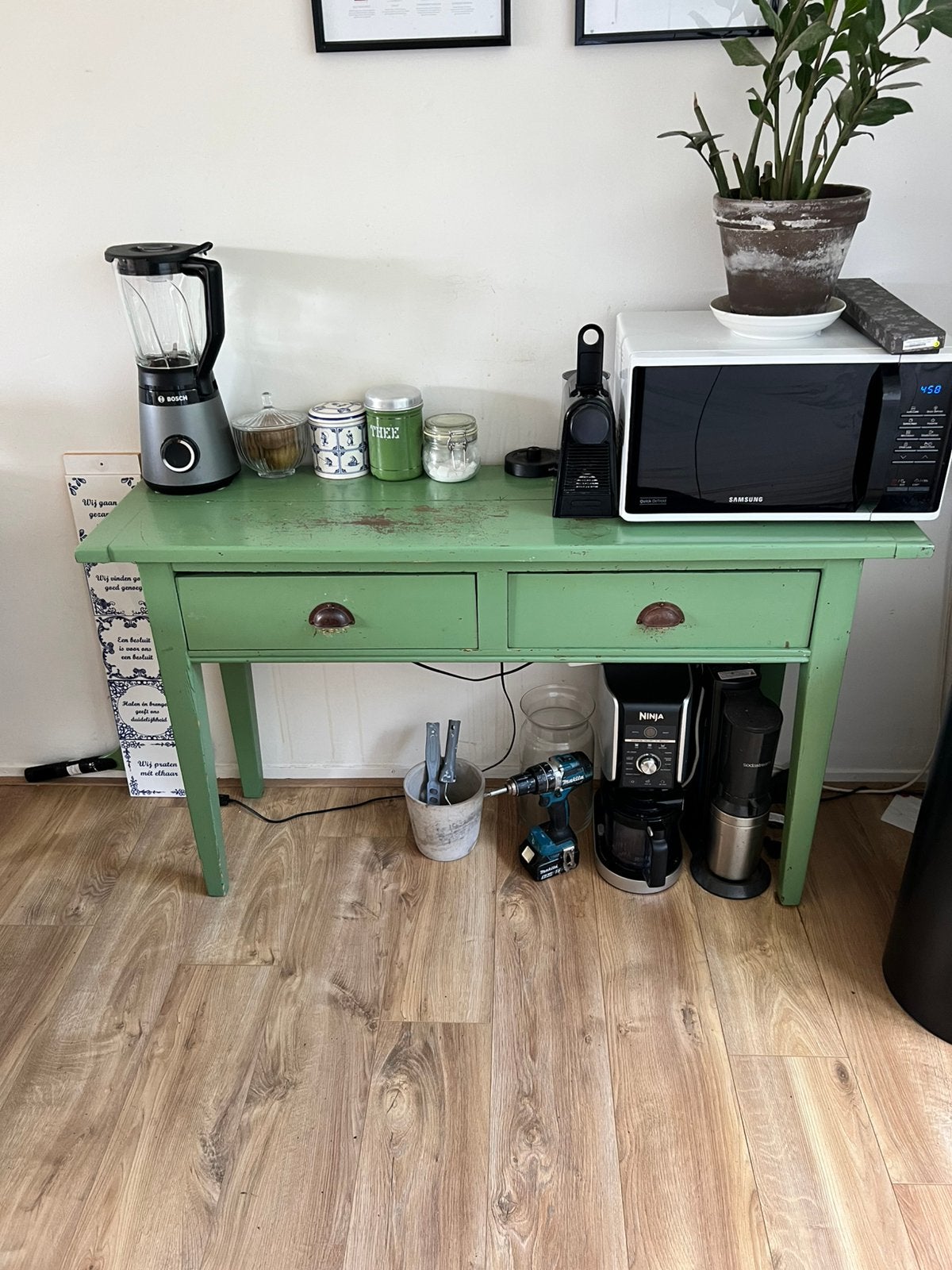 Keuken bij zet tafel, Ophalen, 100 tot 150 cm, Zo goed als nieuw, 25 tot 50 cm