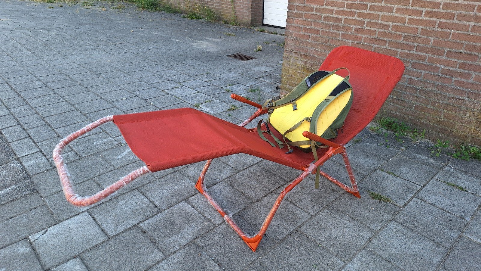 2x Central Park ligbed Favara oranje - Nieuw, Tuin en Terras, Ophalen of Verzenden, Nieuw, Textileen, Inklapbaar