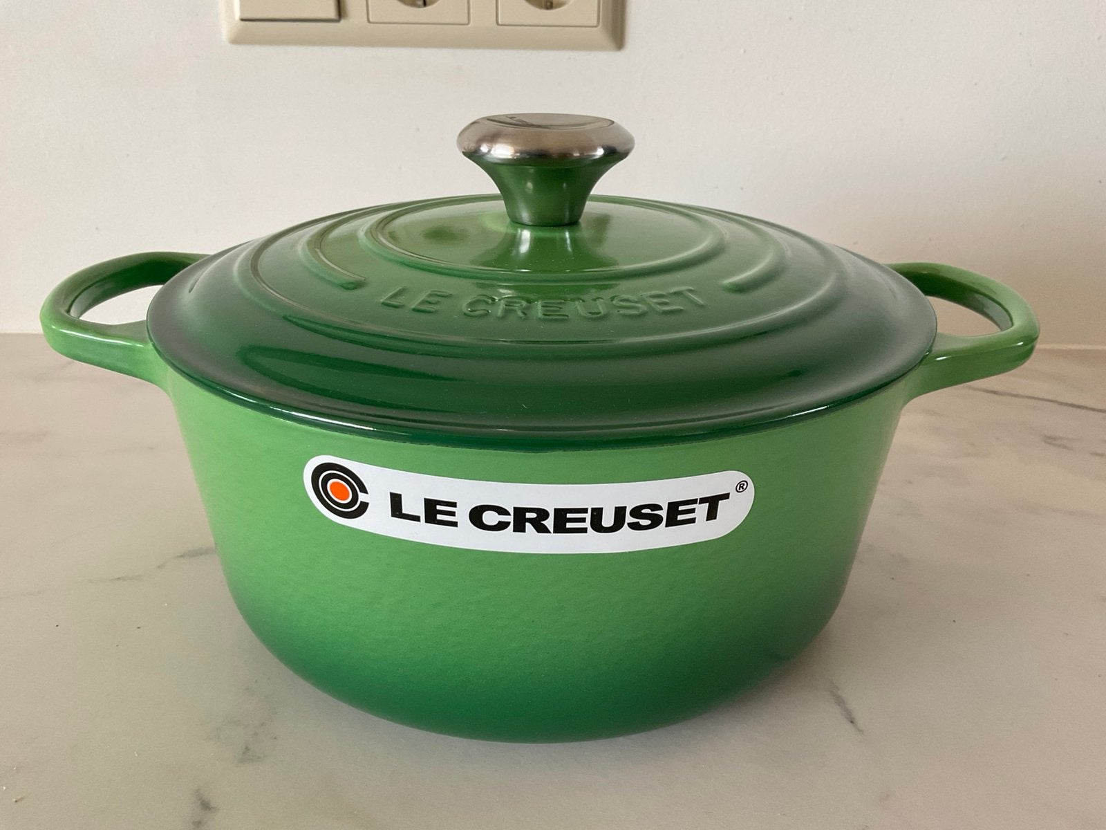 Le Creuset 24 cm pan, bamboo groen, 4,2 lt, nieuw, Nieuw, Le Creuset, Ophalen of Verzenden, Met deksel