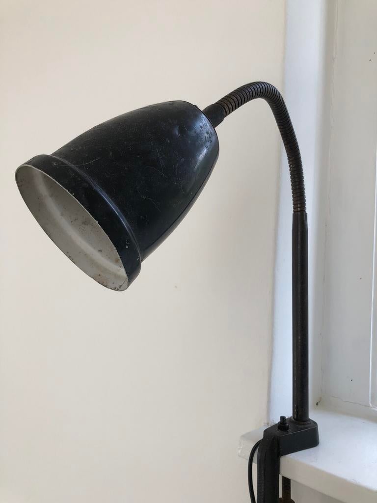 Antieke werkplaats lamp industrieel, Ophalen of Verzenden