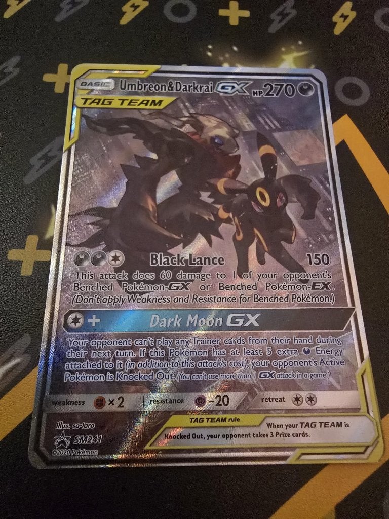 Pokémon - Umbreon & Darkrai GX (SM 241), Ophalen of Verzenden, Zo goed als nieuw, Losse kaart