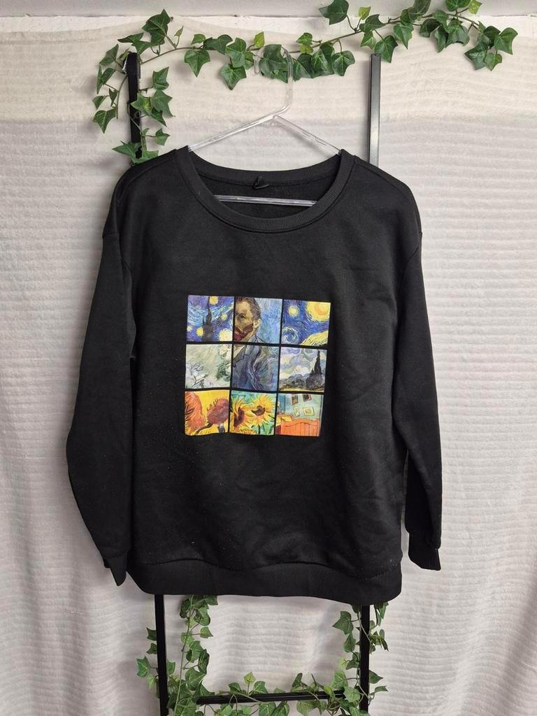 Zwarte Van Gogh sweatshirt 2XL, Zwart, Maat 46/48 (XL) of groter, Ophalen of Verzenden, Onbekend