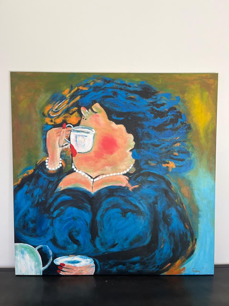 Schilderij 'Dikke Dames' - Zeer goede staat, Ophalen