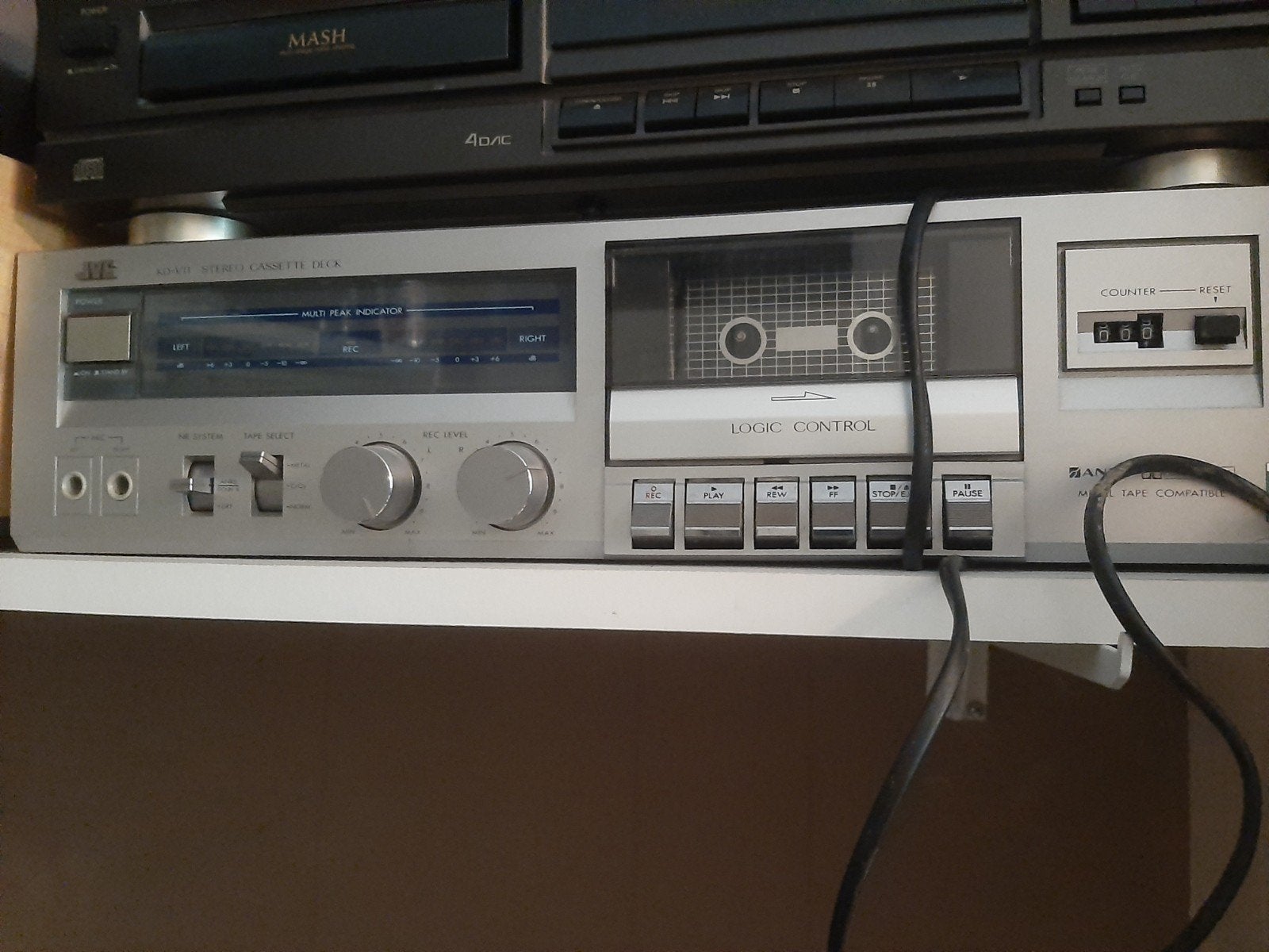 JVC KD-V11 Cassettedeck - Vintage Audio, Audio, Tv en Foto, Cassettedecks, Ophalen of Verzenden, Enkel, JVC, Tiptoetsen