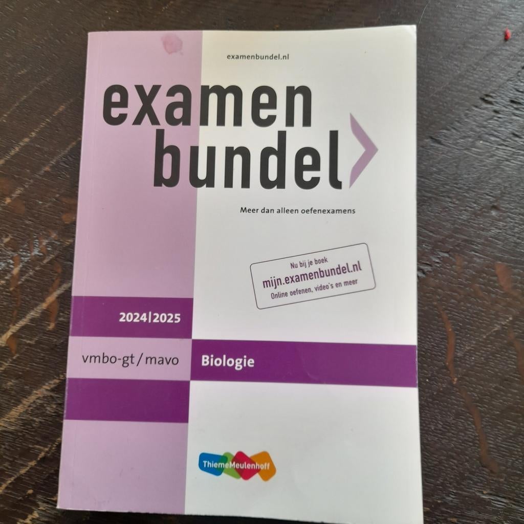 Examenbundel Biologie VMBO-gt/MAVO, Ophalen, Zo goed als nieuw, VMBO, Biologie