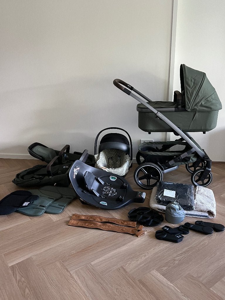 Joolz Geo3 Compleet set (Duo kinderwagen) Forest green, Kinderen en Baby's, Zo goed als nieuw, Duowagen, Ophalen, Kinderwagen