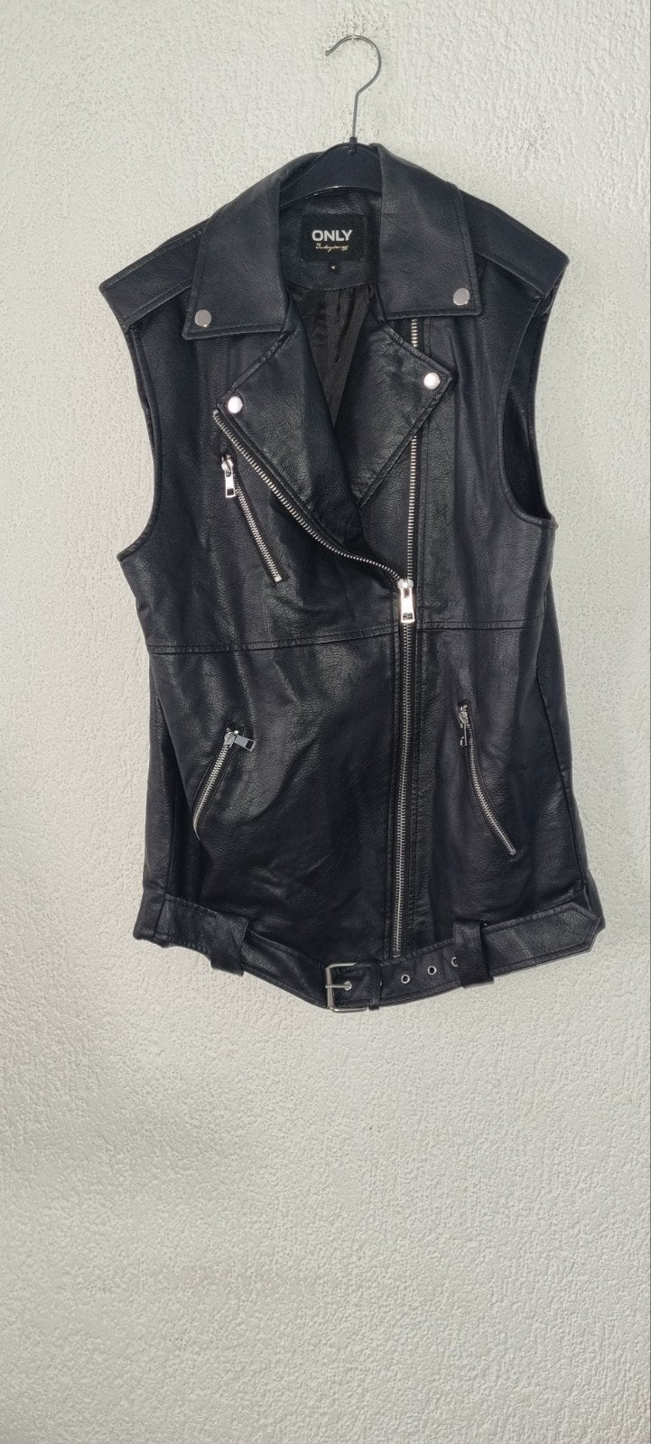 Leather look Gilet merk Only maat S., Kleding | Dames, Bodywarmers, Only, Zwart, Ophalen of Verzenden, Zo goed als nieuw
