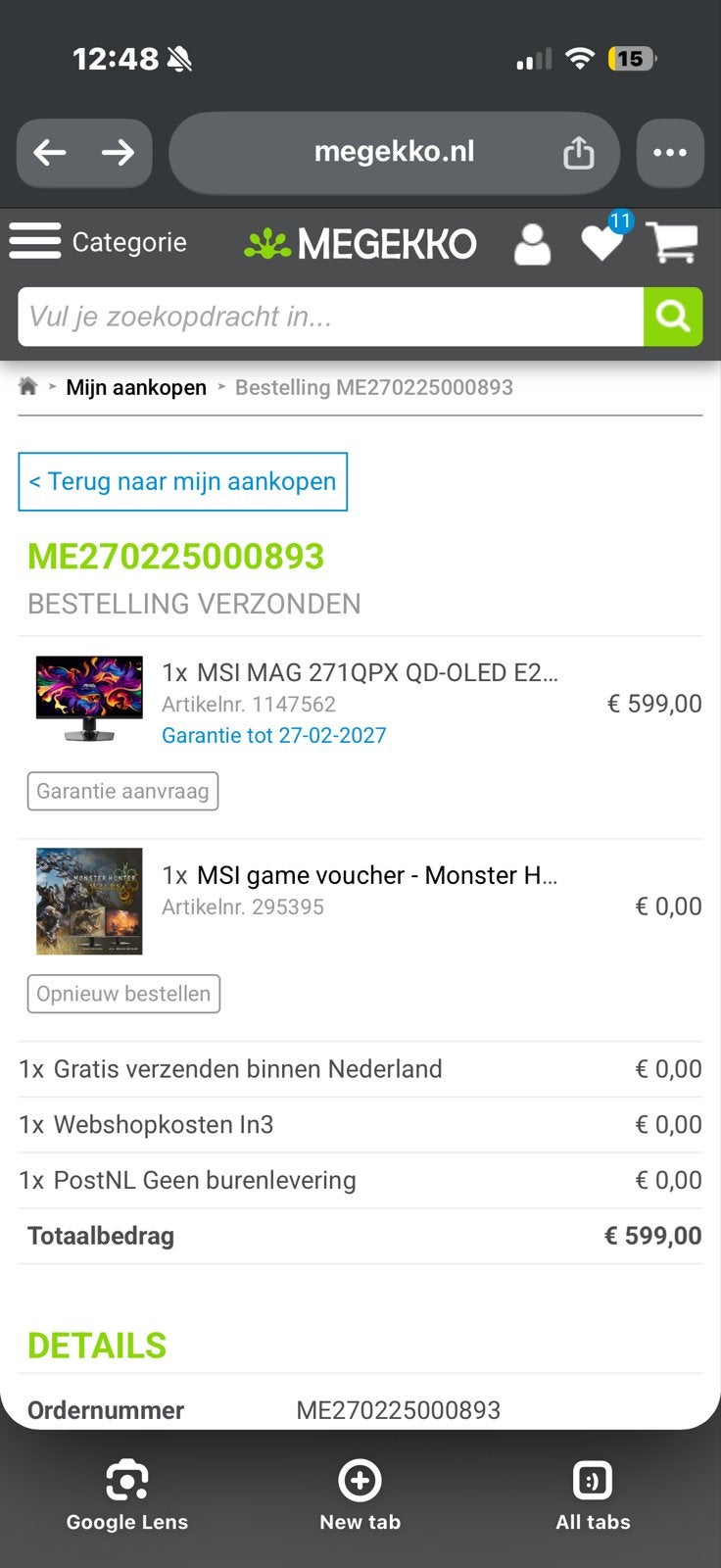 MSI MAG 271QPX QD-OLED E2 Gaming Monitor, Computers en Software, Monitoren, Zo goed als nieuw, Gaming, Overige typen, Quad HD (2K)