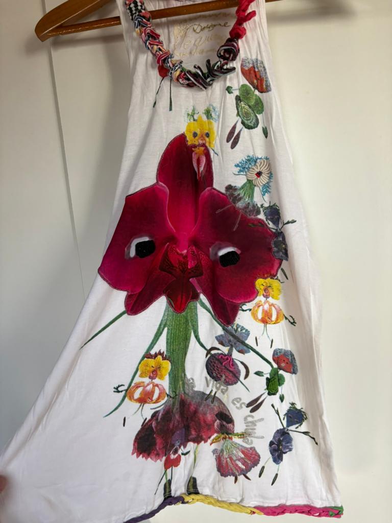 Desigual top XL met bloemenprint, Kleding | Dames, Tops, Wit, Maat 46/48 (XL) of groter, Ophalen of Verzenden, Zo goed als nieuw