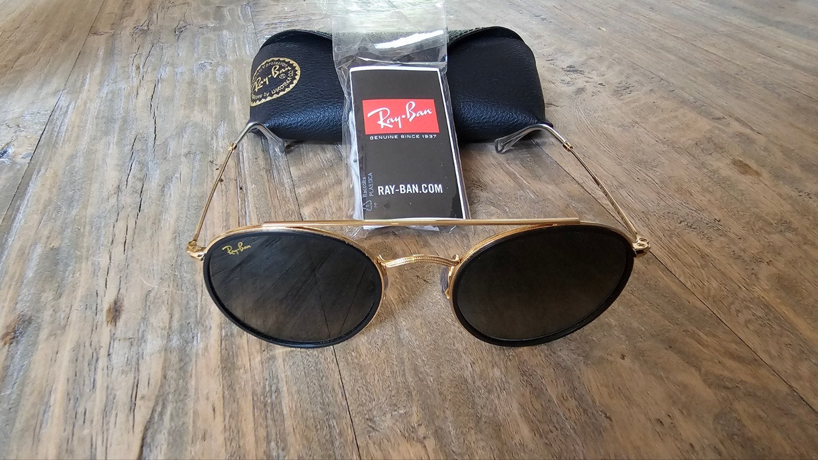 Ray-Ban 3647N Zonnebril - Zo goed als nieuw, Zonnebril, Zwart, Ophalen of Verzenden, Zo goed als nieuw