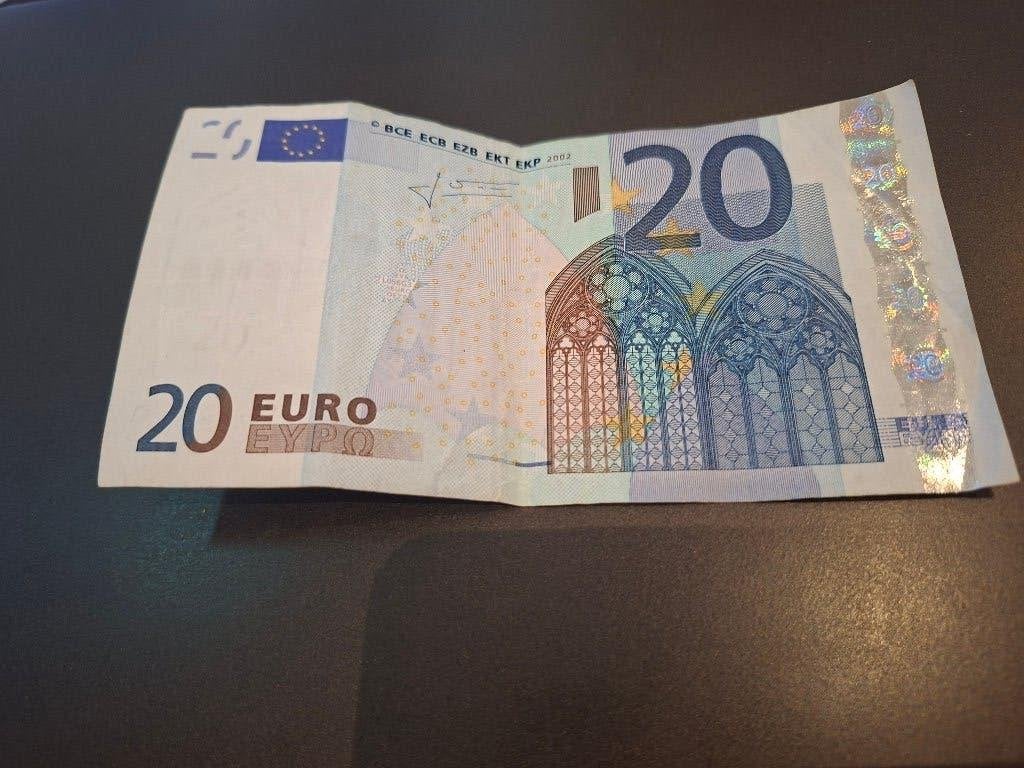 2002 Frankrijk 20 euro oude serie Trichet code L056, Postzegels en Munten, Verzenden, Frankrijk, 20 euro, Los biljet