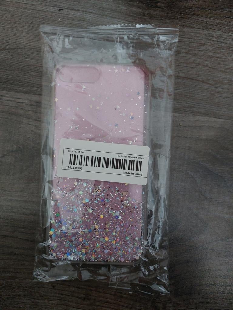 Glitter hoesje voor iPhone 7 Plus / 8 Plus - Roze, IPhone 8 Plus, Nieuw, Hoesje of Tasje, Ophalen of Verzenden