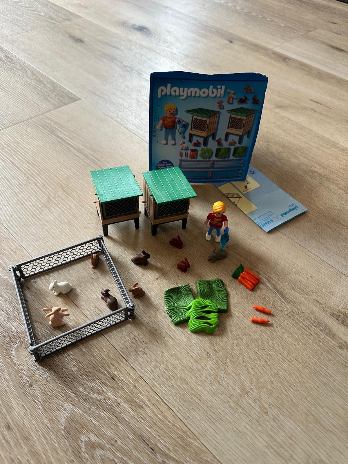 Playmobil 6140 Konijnenhok met Konijnen - Complete Set, Complete set, Overige typen, Ophalen of Verzenden, Zo goed als nieuw