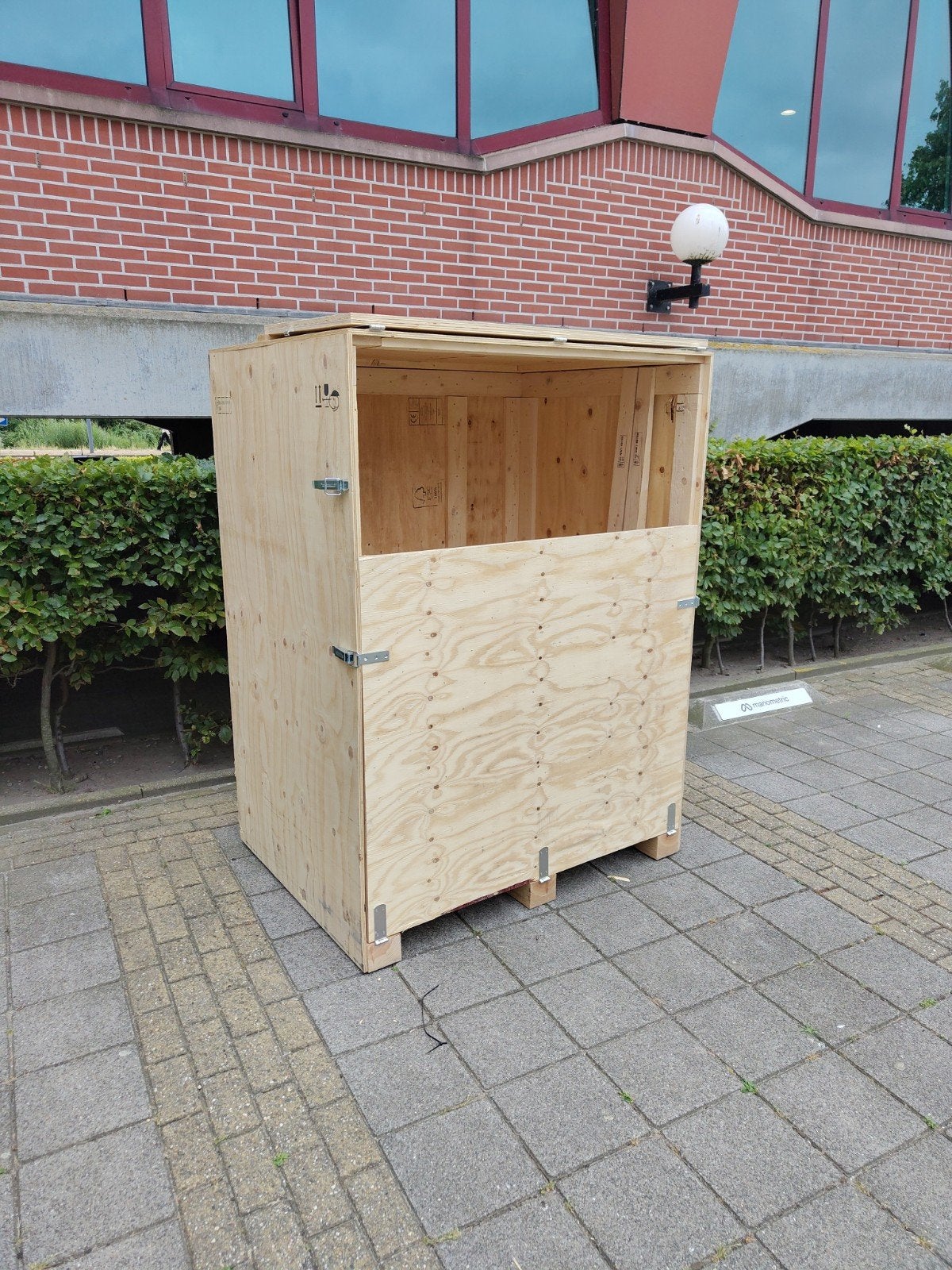 Stevige houten kist voor opslag of transport, Ophalen, Gebruikt, Overige houtsoorten