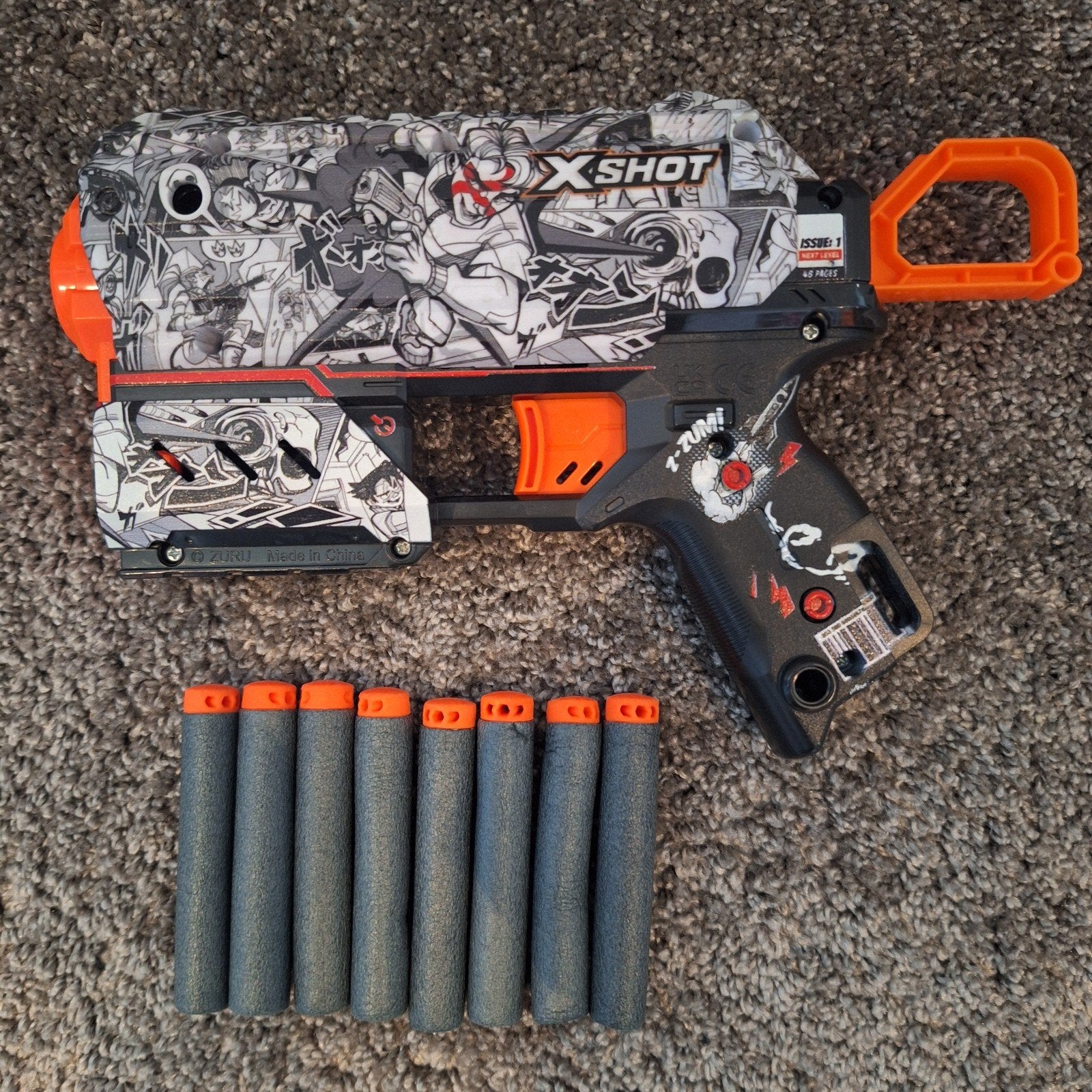 X-Shot Skins speelgoedblaster inclusief 8 pijlen, Ophalen of Verzenden, Zo goed als nieuw