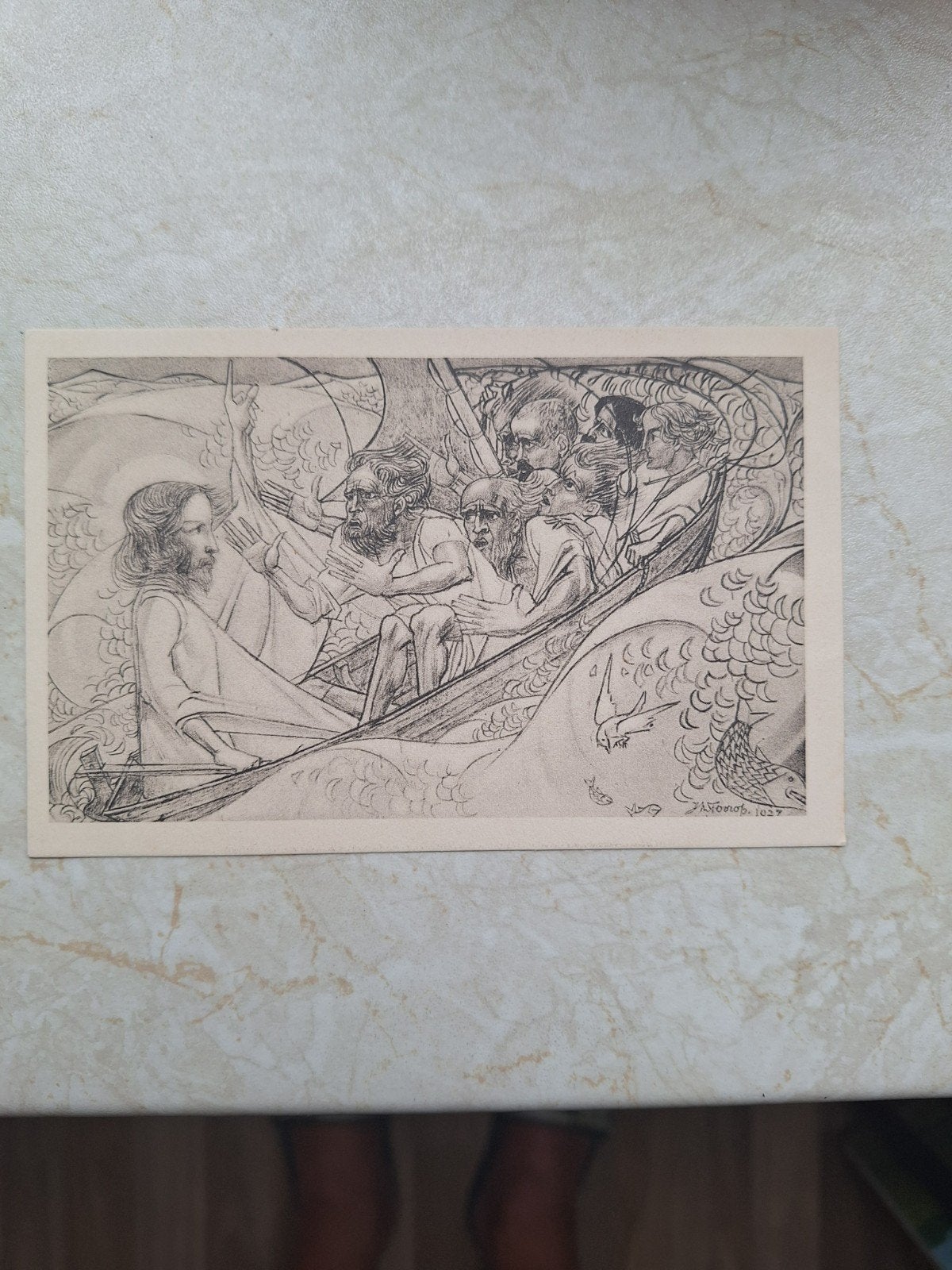 Ansichtkaart Jan Toorop - Christus en Apostelen (1920-1940), Ophalen of Verzenden, 1920 tot 1940, Ongelopen, Overige thema's