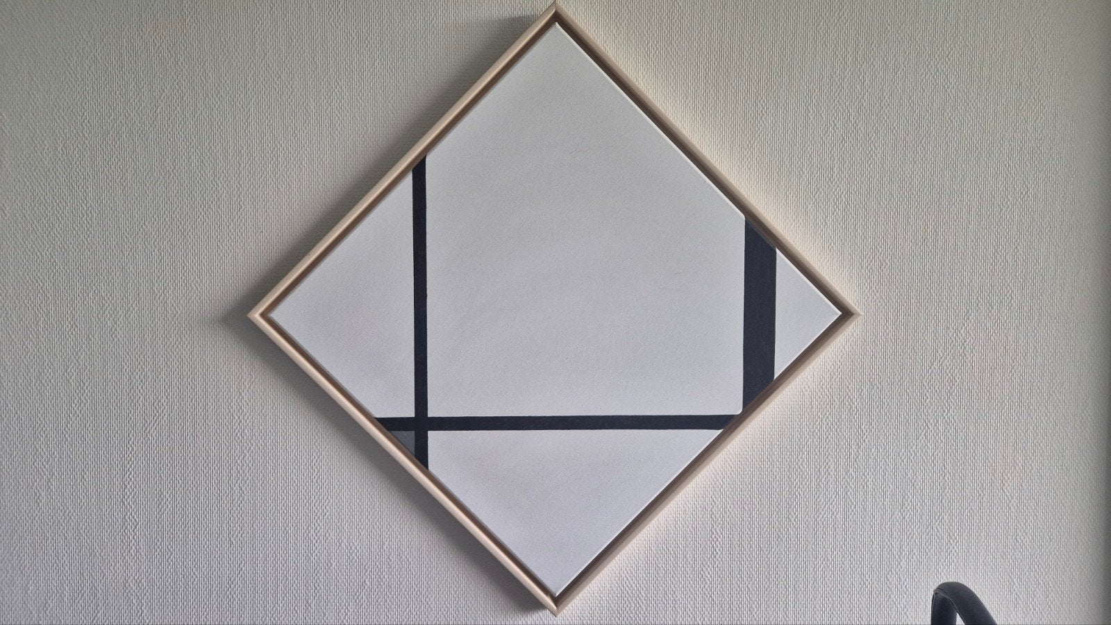 Abstract schilderij in Mondriaan-stijl, Antiek en Kunst, Ophalen