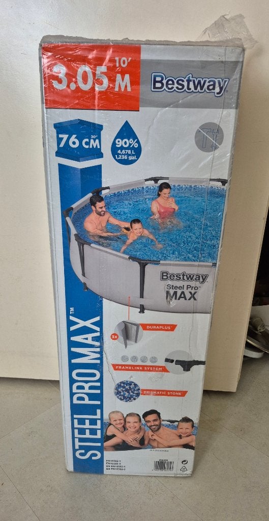 Bestway steel pro max 3.05m x 76cm pool, Tuin en Terras, Ophalen, Minder dan 80 cm, Rond, Opzetzwembad