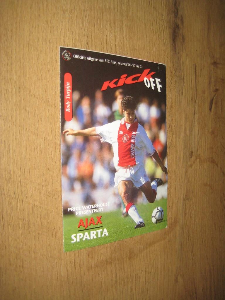 kick-off prog. seizoen 96-97 nr 3 ajax-sparta, Ophalen of Verzenden, Zo goed als nieuw, Ajax, Boek of Tijdschrift