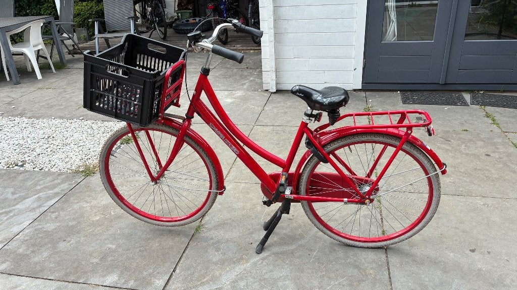 Leuke 26 inch rode meidenfiets, Fietsen en Brommers, Fietsen | Meisjes, Terugtraprem, Sparta, Gebruikt, Versnellingen